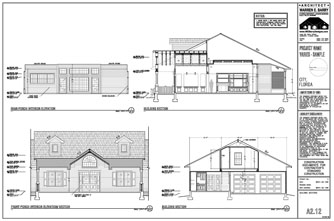 Residential Permit Drawings, custom home plans, building sections
